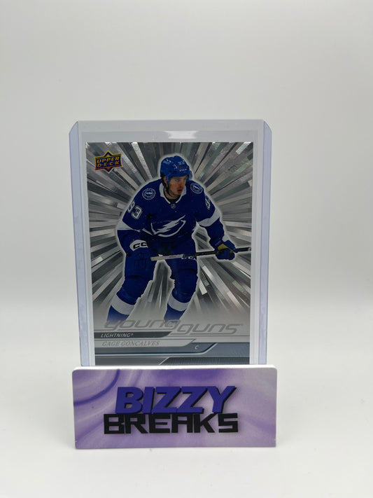 *SINGLES* GAGE GONCALVES YOUNG GUNS SILVER OUTBURST TAMPA BAY LIGHTNING
