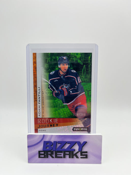 *SINGLES* ADAM FANTILLI ROOKIE JOURNEY HOME 38/399 COLUMBUS BLUE JACKETS