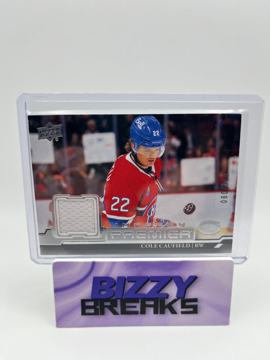 *SINGLES* COLE CAUFIELD PREMIER IMAGERY JERSEY /300 MONTREAL CANADIENS