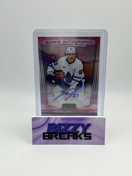 *SINGLES* MARSHALL RIFAI PLATINUM SUNSET ROOKIE AUTO TORONTO MAPLE LEAFS