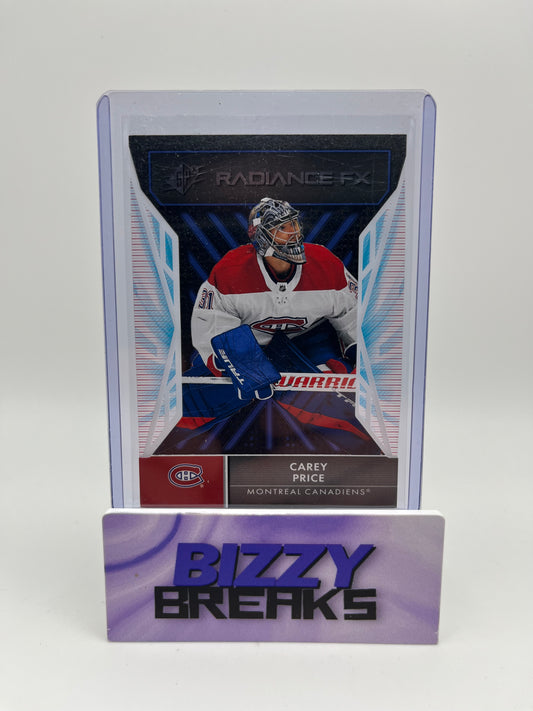 *SINGLES* CAREY PRICE RADIANCE FX BASE MONTREAL CANADIENS