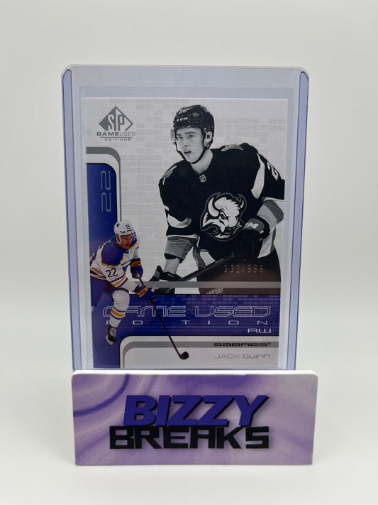 *SINGLES* JACK QUINN SP GAMEUSED RETRO ROOKIE /999 BUFFALO SABRES