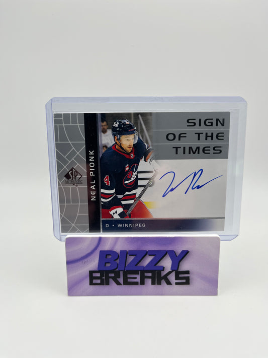 *SINGLES* NEAL PIONK SIGN OF THE TIMES RETRO WINNIPEG JETS