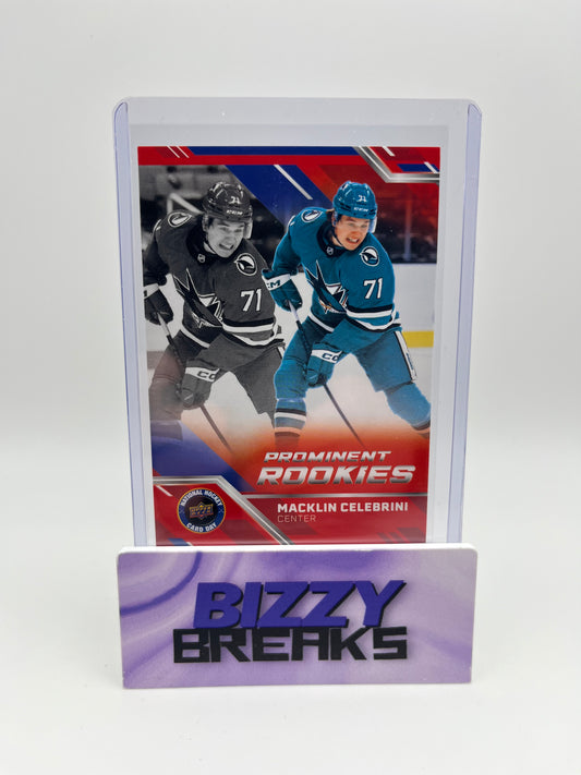 *SINGLES* MACKLIN CELEBRINI NHCD ROOKIE SAN JOSE SHARKS