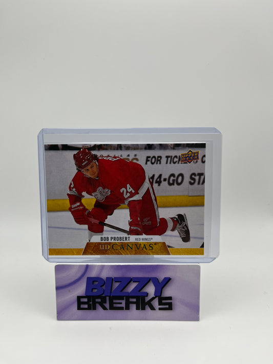 *SINGLES* BOB PROBERT UD CANVAS RETIRED DETROIT RED WINGS