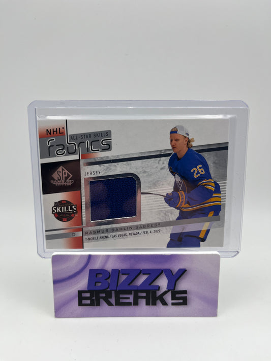 *SINGLES* RASMUS DAHLIN NHL ALLSTAR SKILLS FABRICS BUFFALO SABRES