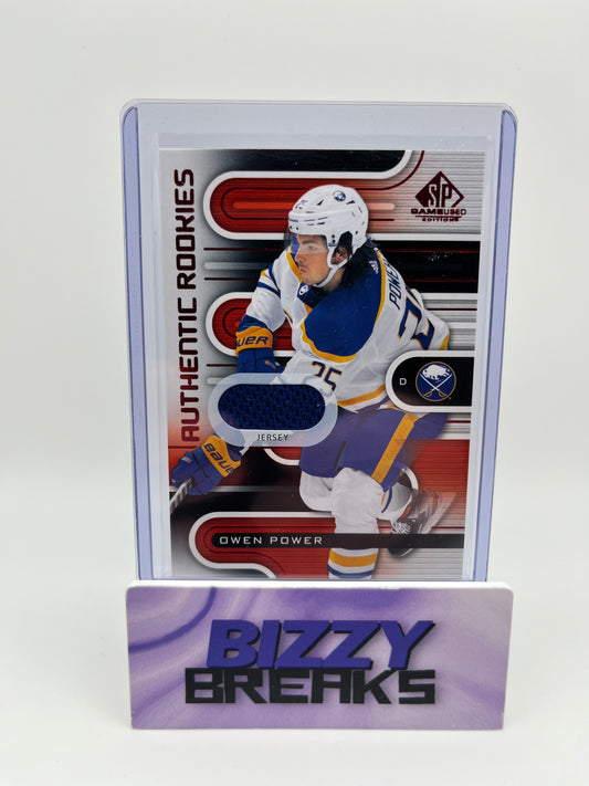 *SINGLES* OWEN POWER AUTHENTIC ROOKIE JERSEY BUFFALO SABRES