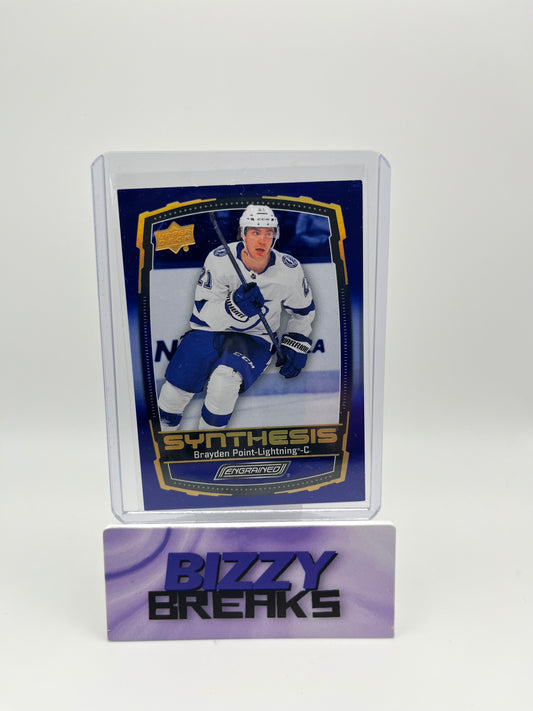 *SINGLES* BRAYDEN POINT ENGRAINED SYNTHESIS BLUE TAMPA BAY LIGHTNING