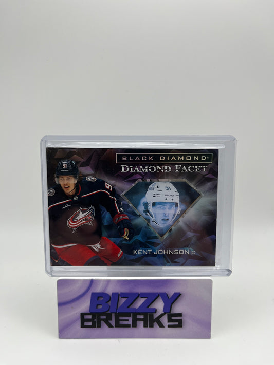 *SINGLES* KENT JOHNSON BLACK DIAMOND DIAMOND FACET COLUMBUS BLUE JACKETS