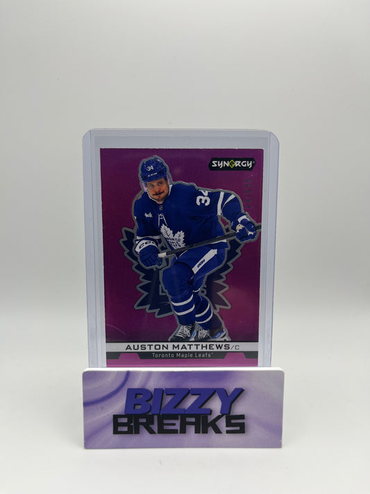 *SINGLES* AUSTON MATTHEWS SYNERGY NHL IMPRESSIONS MAGENTA 108/599 TORONTO MAPLE LEAFS