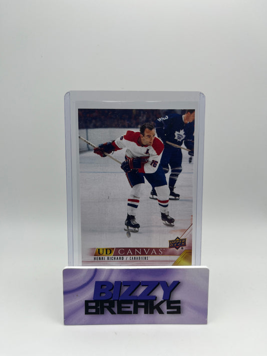 *SINGLES* HENRI RICHARD UD CANVAS RETIRED MONTREAL CANADIENS