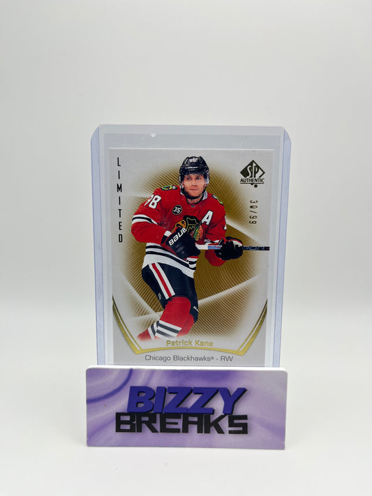 *SINGLES* PATRICK KANE SP AUTHENTIC LIMITED GOLD BASE 30/99 CHICAGO BLACKHAWKS