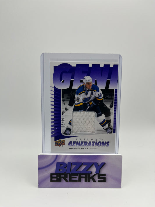 *SINGLES* BRETT HULL TRILOGY GENERATIONS JERSEY 09/99 ST. LOUIS BLUES