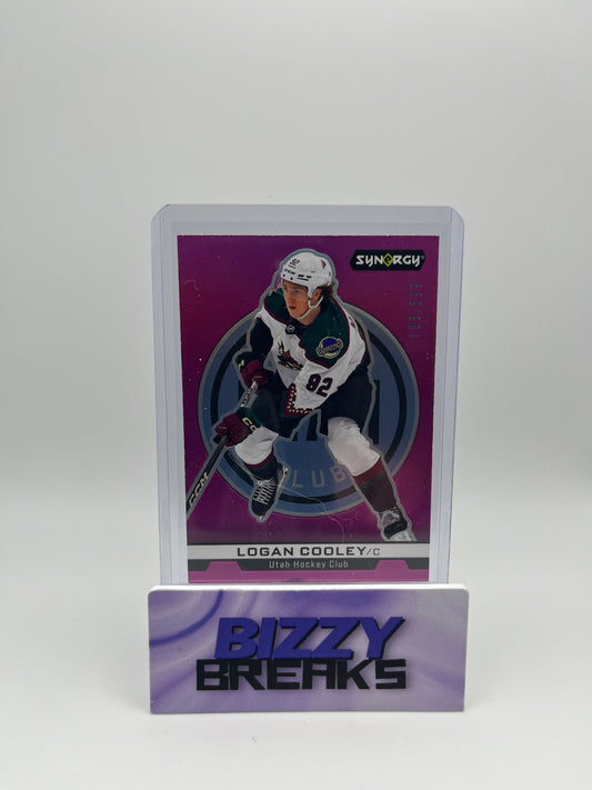 *SINGLES* LOGAN COOLEY SYNERGY NHL IMPRESSIONS MAGENTA 108/599 UTAH MAMMOTH