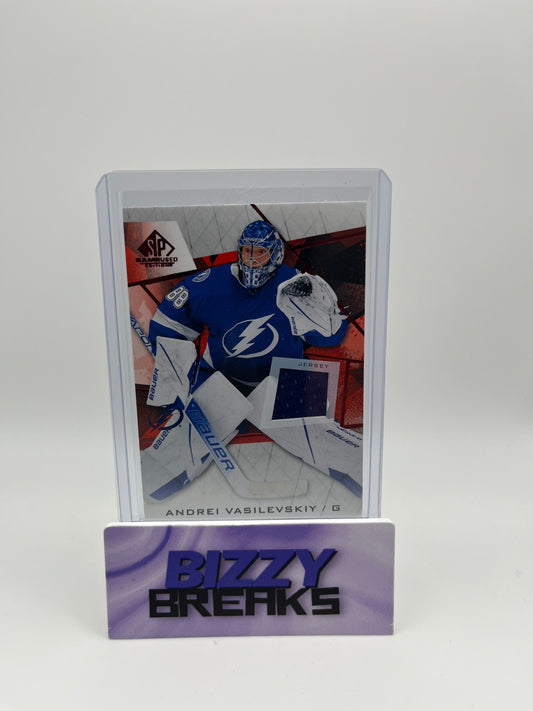 *SINGLES* ANDREI VASILEVSKIY SP GAME USED BASE JERSEY TAMPA BAY LIGHTNING