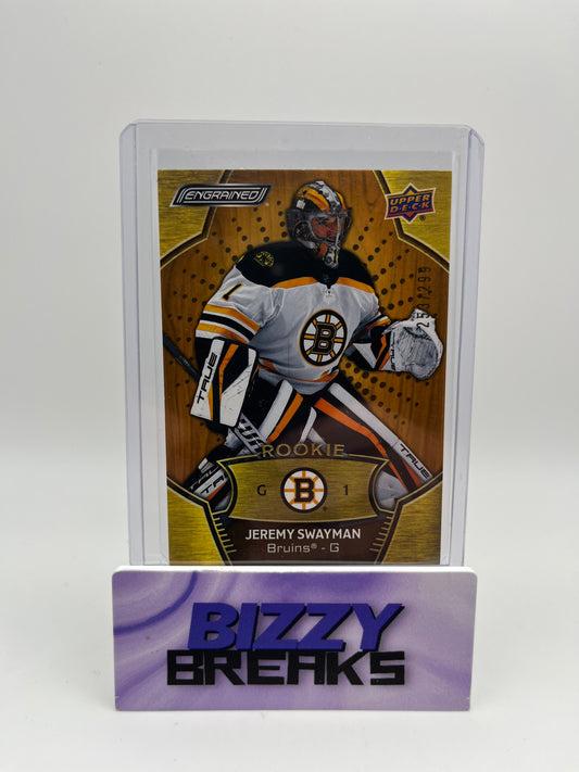 *SINGLES* JEREMY SWAYMAN ENGRAINED OAK ROOKIE 253/299 BOSTON BRUINS
