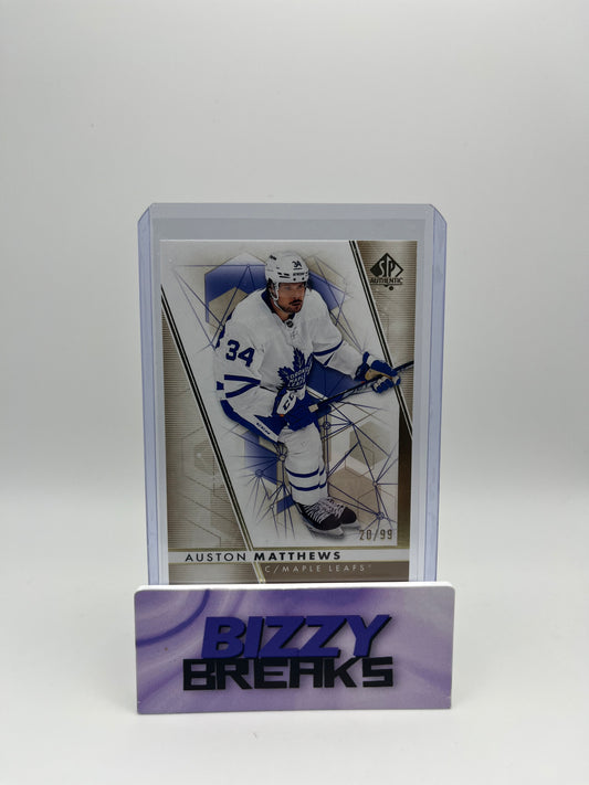 *SINGLES* AUSTON MATTHEWS SP AUTHENTIC GOLD LIMITED 20/99 TORONTO MAPLE LEAFS