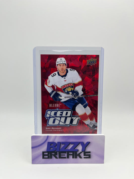 *SINGLES* SAM BENNETT ALLURE ICED OUT RED 98/299 FLORIDA PANTHERS