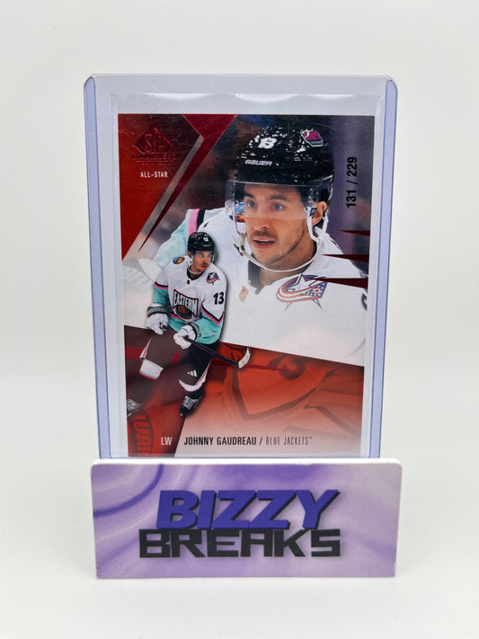 *SINGLES* JOHNNY GAUDREAU SP GAME-USED ALLSTAR BASE /229 COLUMBUS BLUE JACKETS
