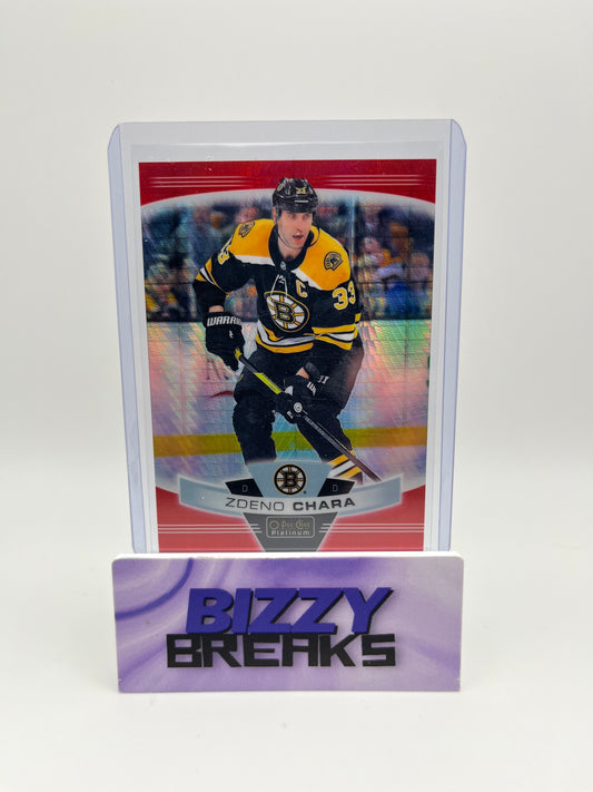 *SINGLES* ZDENO CHARA PLATINUM RED PRISM 81/199 BOSTON BRUINS