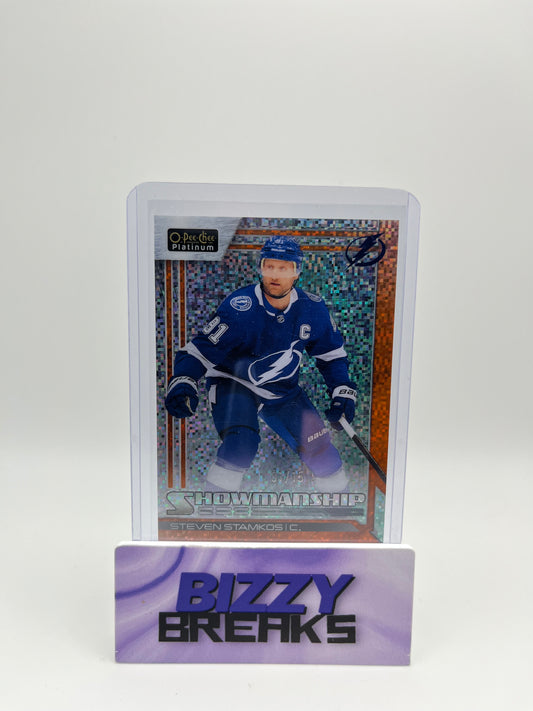 *SINGLES* STEVEN STAMKOS PLATINUM SHOWMANSHIP ORANGE PIXELS 01/15 TAMPA BAY LIGHTNING