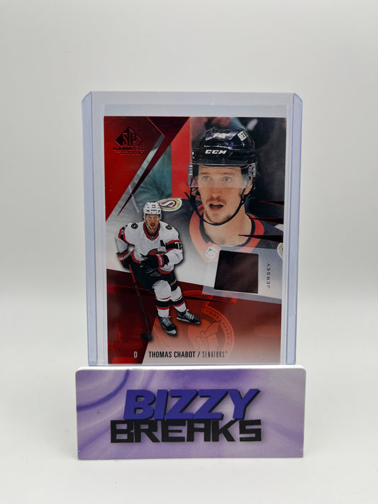 *SINGLES* THOMAS CHABOT SP GAME-USED BASE JERSEY OTTAWA SENATORS