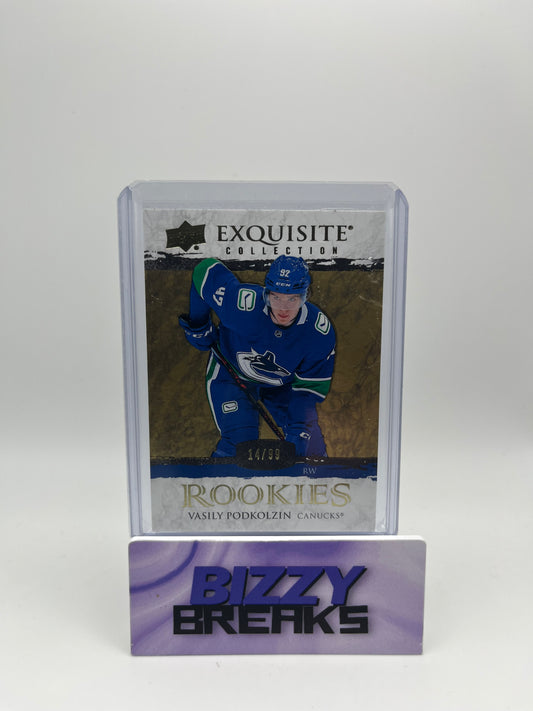 *SINGLES* VASILY PODKOLZIN EXQUISITE COLLECTION ROOKIES GOLD 14/99 VANCOUVER CANUCKS