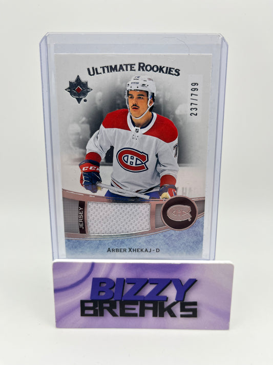 *SINGLES* ARBER XHEKAJ ULTIMATE ROOKIES JERSEY /799 MONTREAL CANADIENS