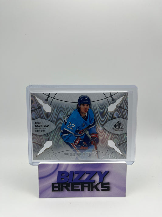 *SINGLES* COLE CAUFIELD SP GAME USED PURITY BASE MONTREAL CANADIENS