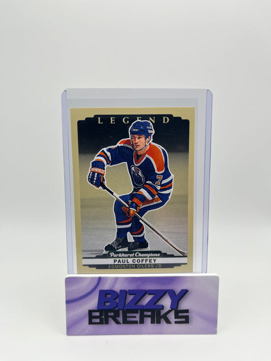 *SINGLES* PAUL COFFEY PARKHURST CHAMPIONS LEGEND BASE EDMONTON OILERS